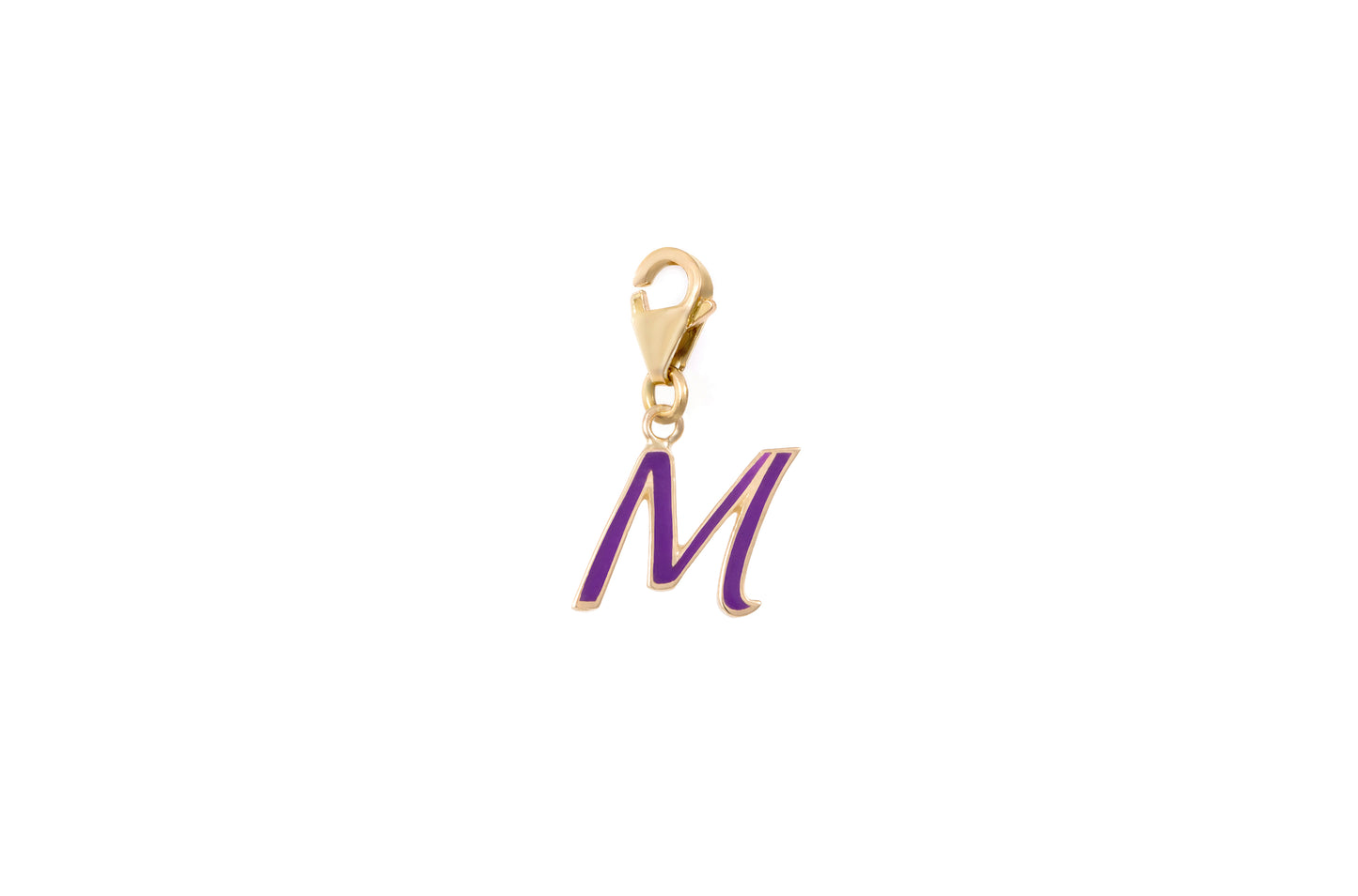 LRJC Initial Enameled Charm 18K Gold