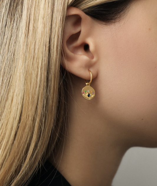 J by Boghossian Hoop Earring - Multicolored Eye