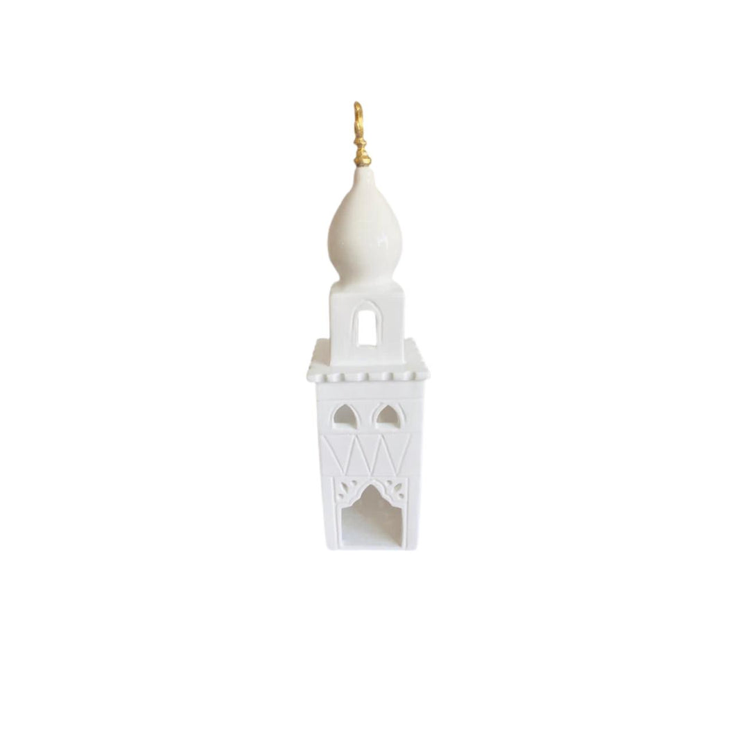 Minaret Candle Holder - White