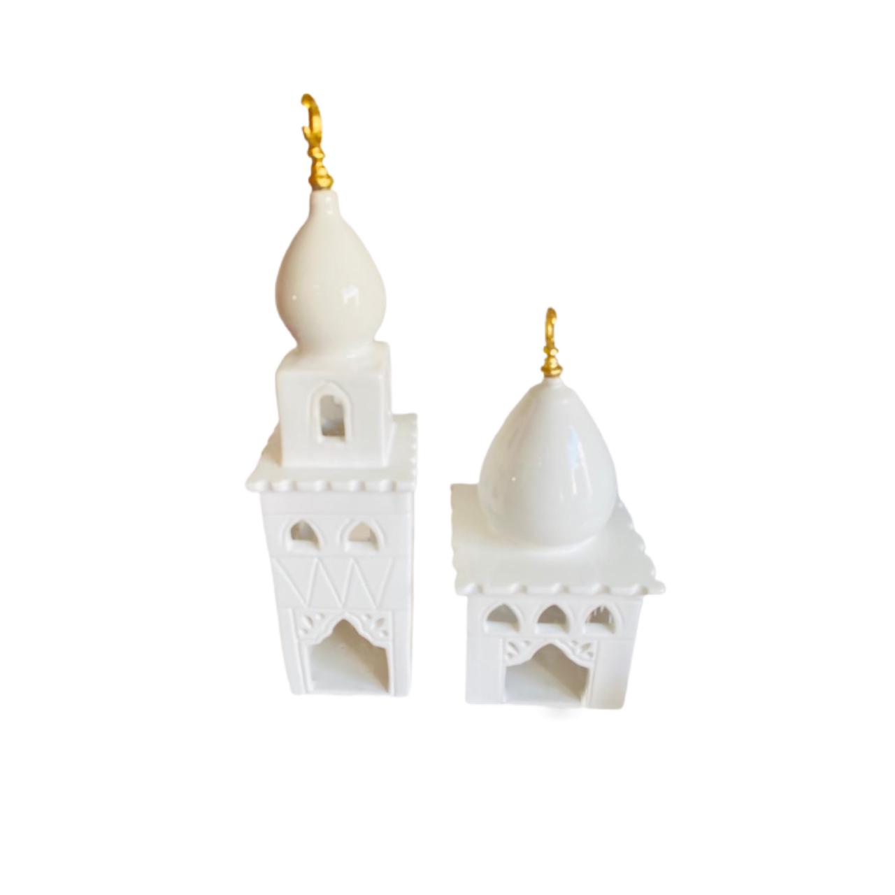 Minaret Candle Holder - White