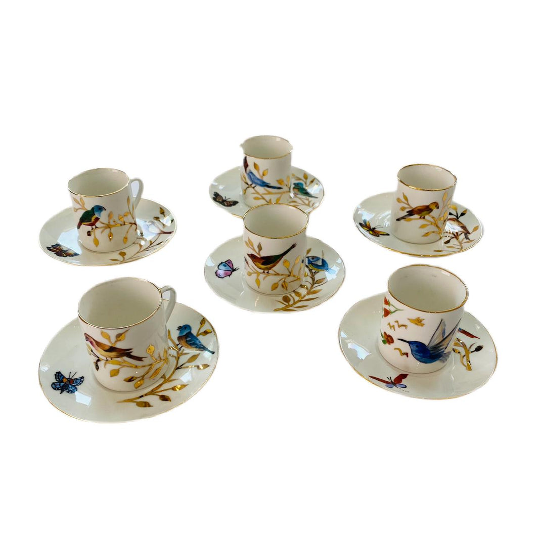 Japanese Garden Coffee Cups with Plate - Set of 6