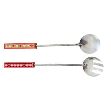 Load image into Gallery viewer, Brass Salad Serving Set

