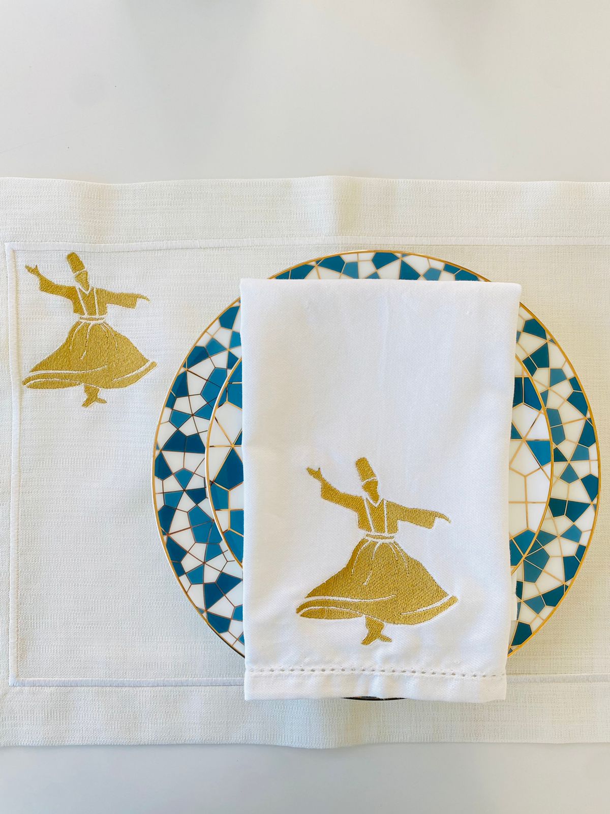 Julie Sahmarani Gold Dervish Napkin
