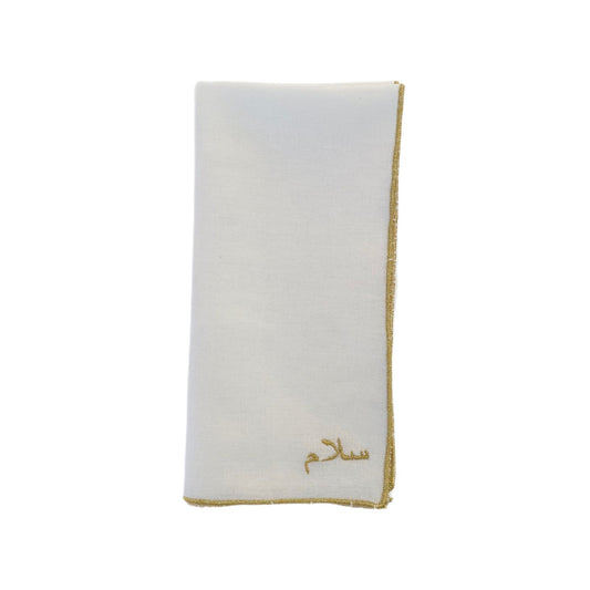 A Table Wishes Arabic Napkin - White