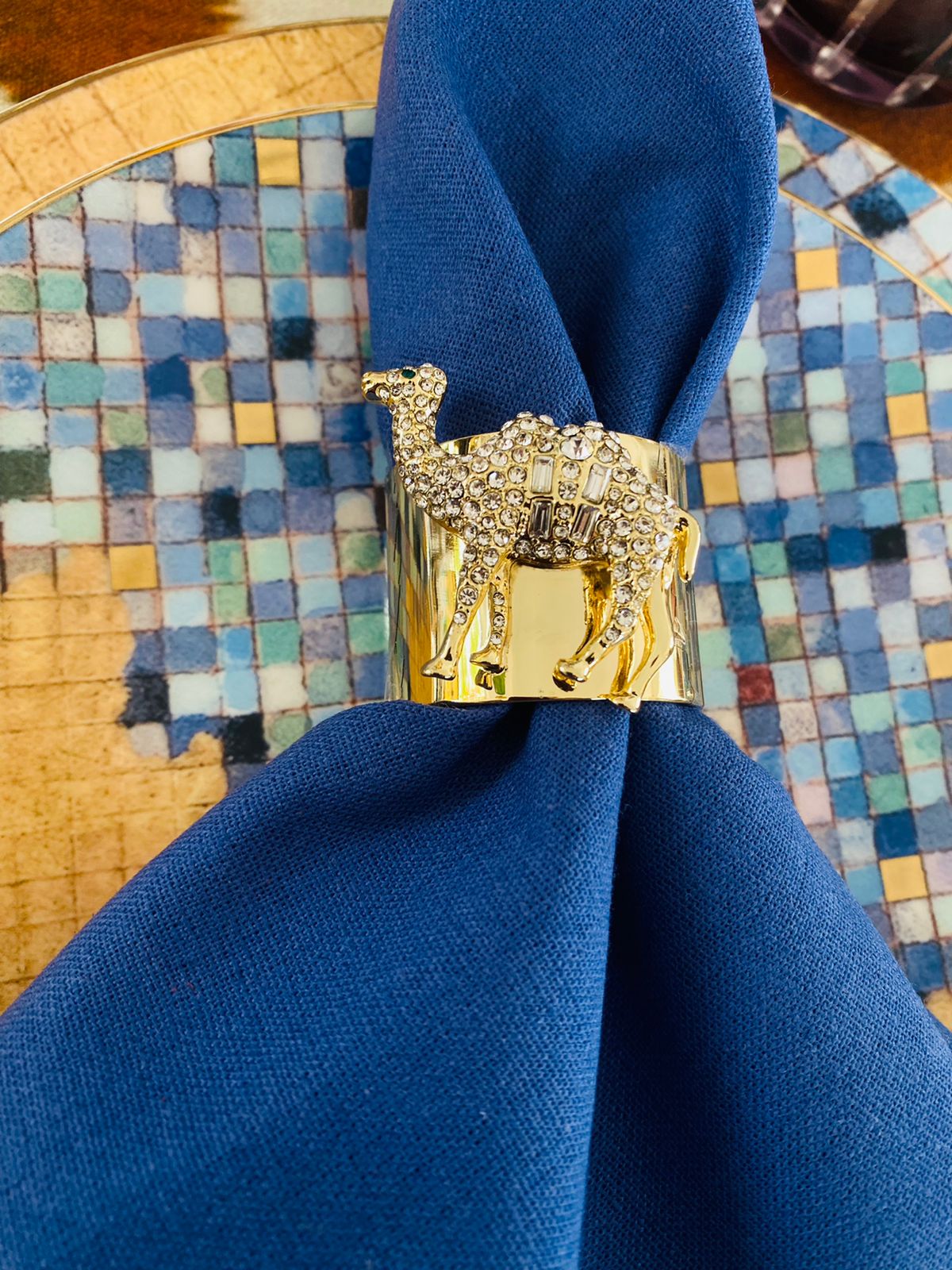 Napkin Rings Set Of Two - Camel