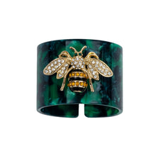 Load image into Gallery viewer, Napkin Rings Set Of Four - Stripey Bee
