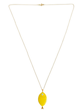 Load image into Gallery viewer, Sofia Fish Enameled Brass Necklace - Big
