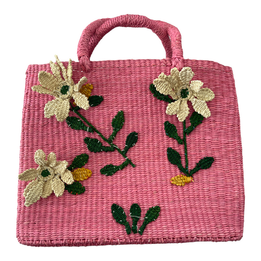 Straw Bag - Flowers