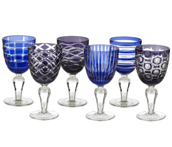 Pols Potten Cobalt Wine Glasses - Set of six