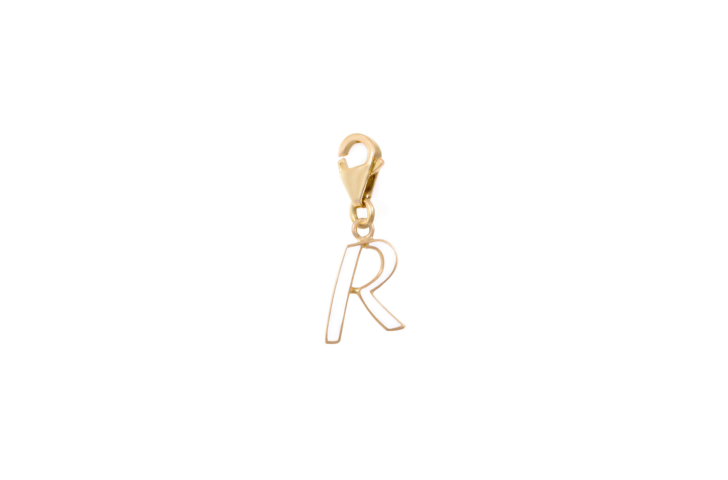 LRJC Initial Enameled Charm 18K Gold