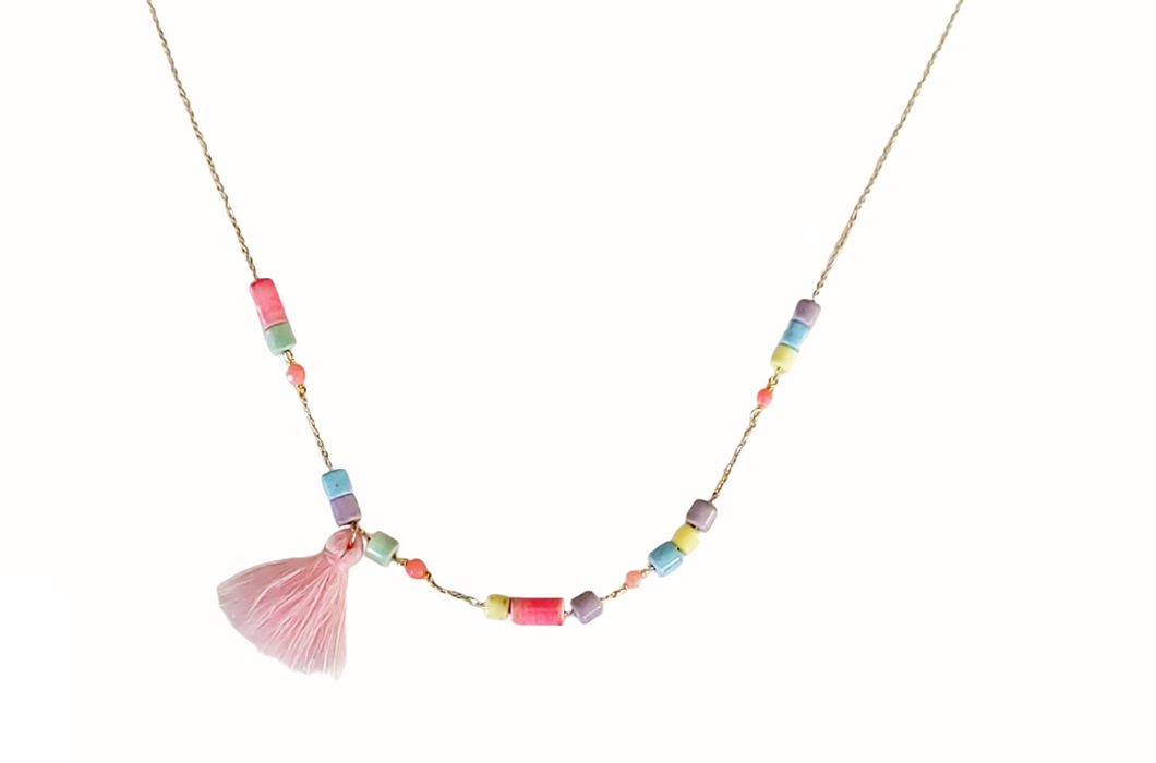 LRJC Rainbow Necklace with Tassel