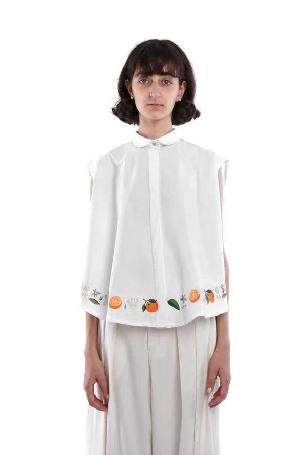 Salim Azzam Cropped Shirt - Botanicals