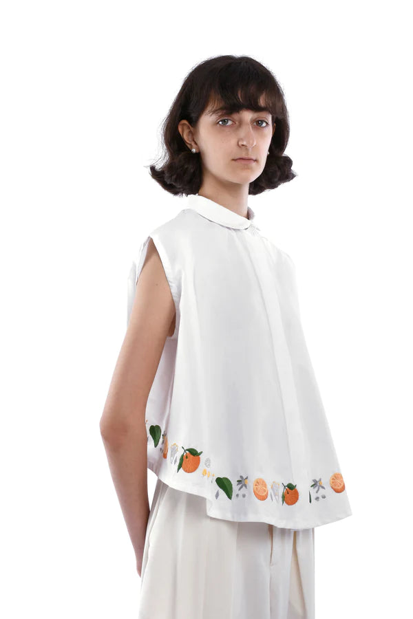 Salim Azzam Cropped Shirt - Botanicals