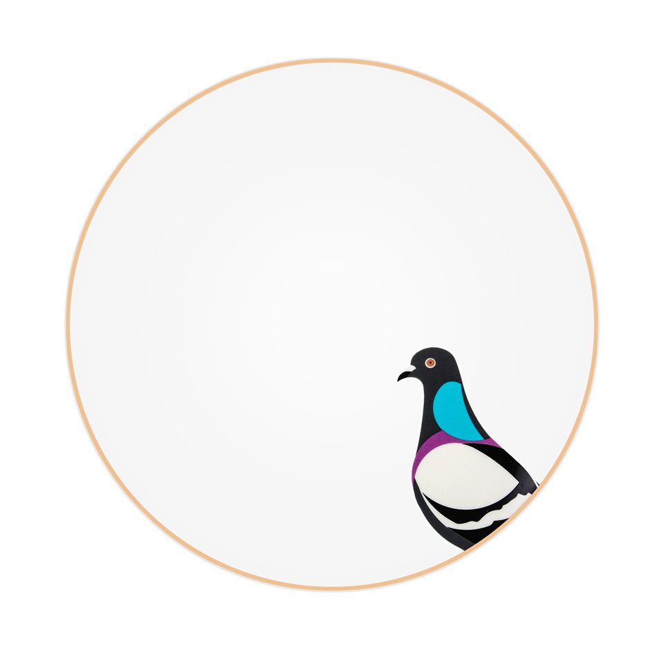 Silsal  Sarb Dinner Plate - Rock Pigeon
