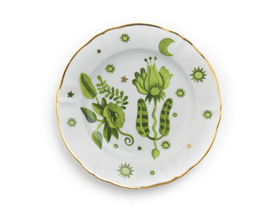 Bitossi Home  Porcelain Salad Plate - Green