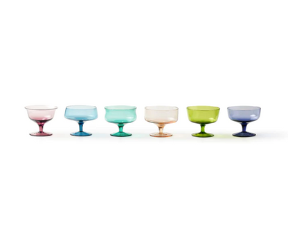 Bitossi Home Glass Bowls Assorted Shapes Set of 6