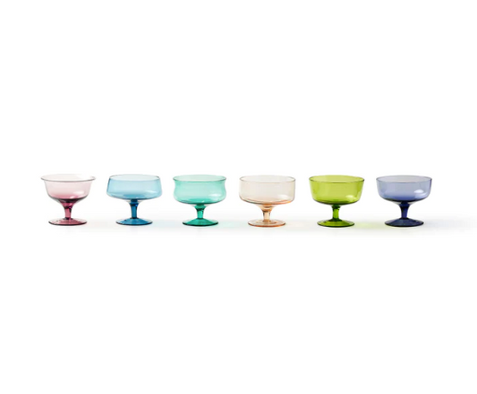 Bitossi Home Glass Bowls Assorted Shapes Set of 6