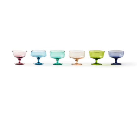 Bitossi Home Glass Bowls Assorted Shapes Set of 6