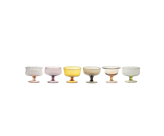 Bitossi Home Glass Bowls Assorted Shapes Set of 6