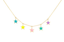 Load image into Gallery viewer, LRJC Colorful Stars Necklace 18K Gold
