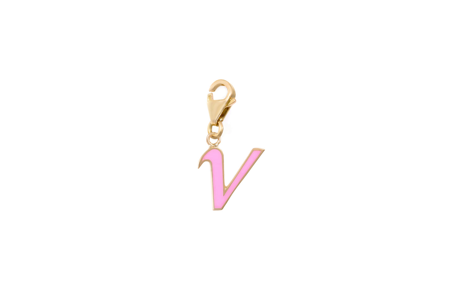 LRJC Initial Enameled Charm 18K Gold