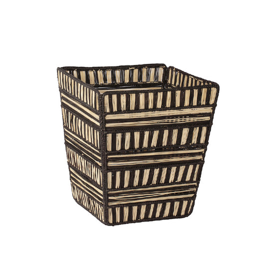 Usiacuri Waste Basket - Black & Natural