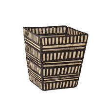 Load image into Gallery viewer, Usiacuri Waste Basket - Black &amp; Natural
