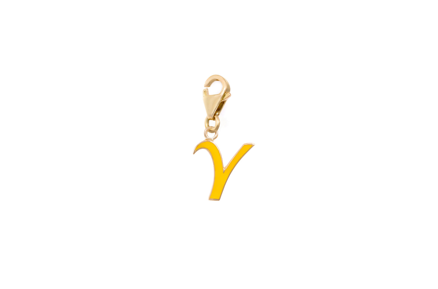 LRJC Initial Enameled Charm 18K Gold