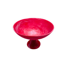 Load image into Gallery viewer, Nashi Home Resin Pedestal Bowl - Red Swirl
