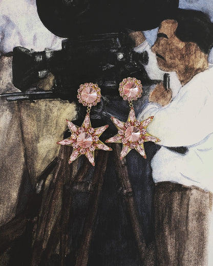 Elsa O Ya Leil Ya Ein Star Long Earrings