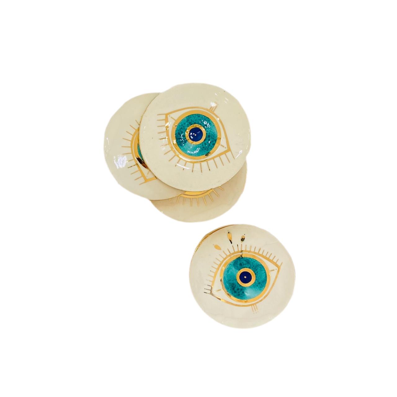 Evil Eye Round Coaster - Shaped Eye