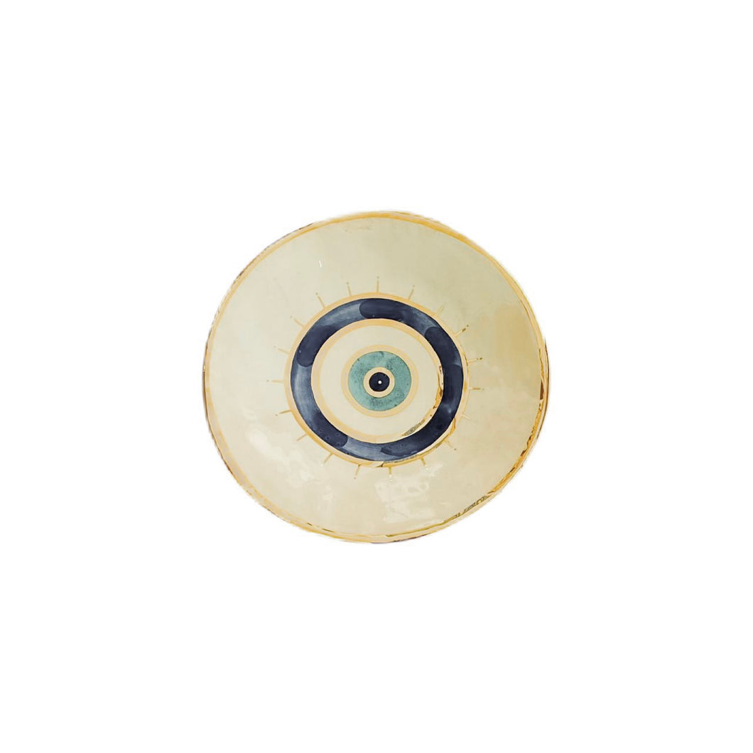 Evil Eye Round Ceramic Plate - L