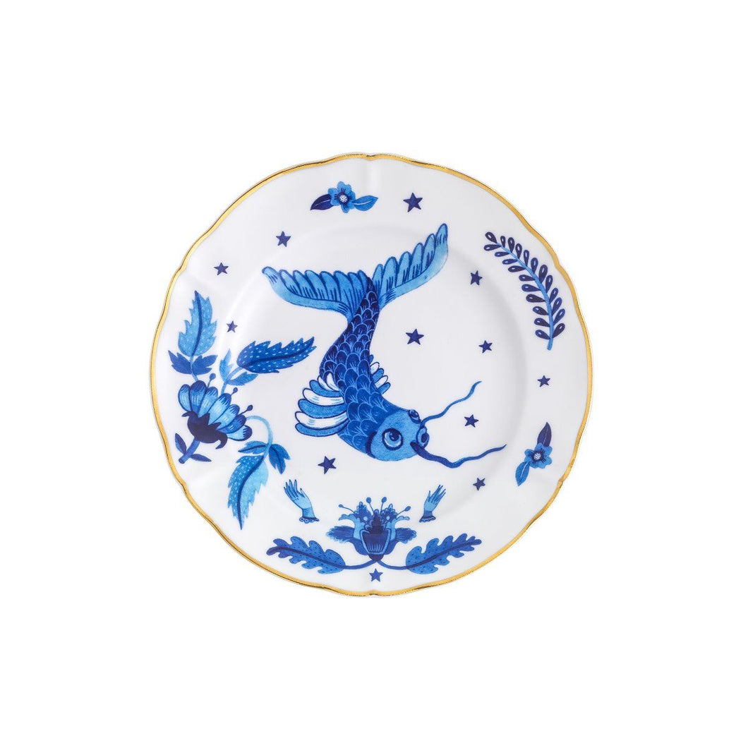 Bitossi Home  Porcelain Salad Plate - Blue