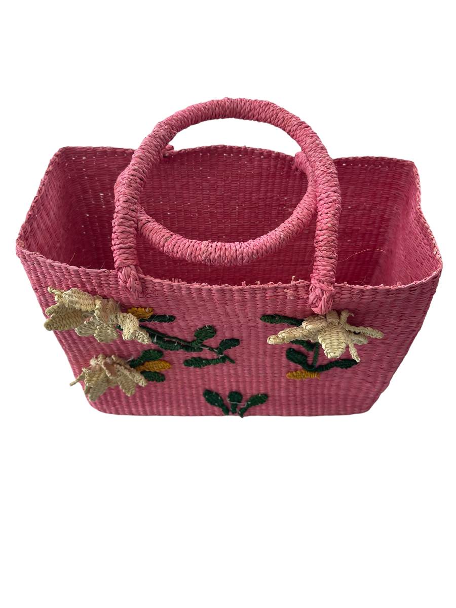 Straw Bag - Flowers