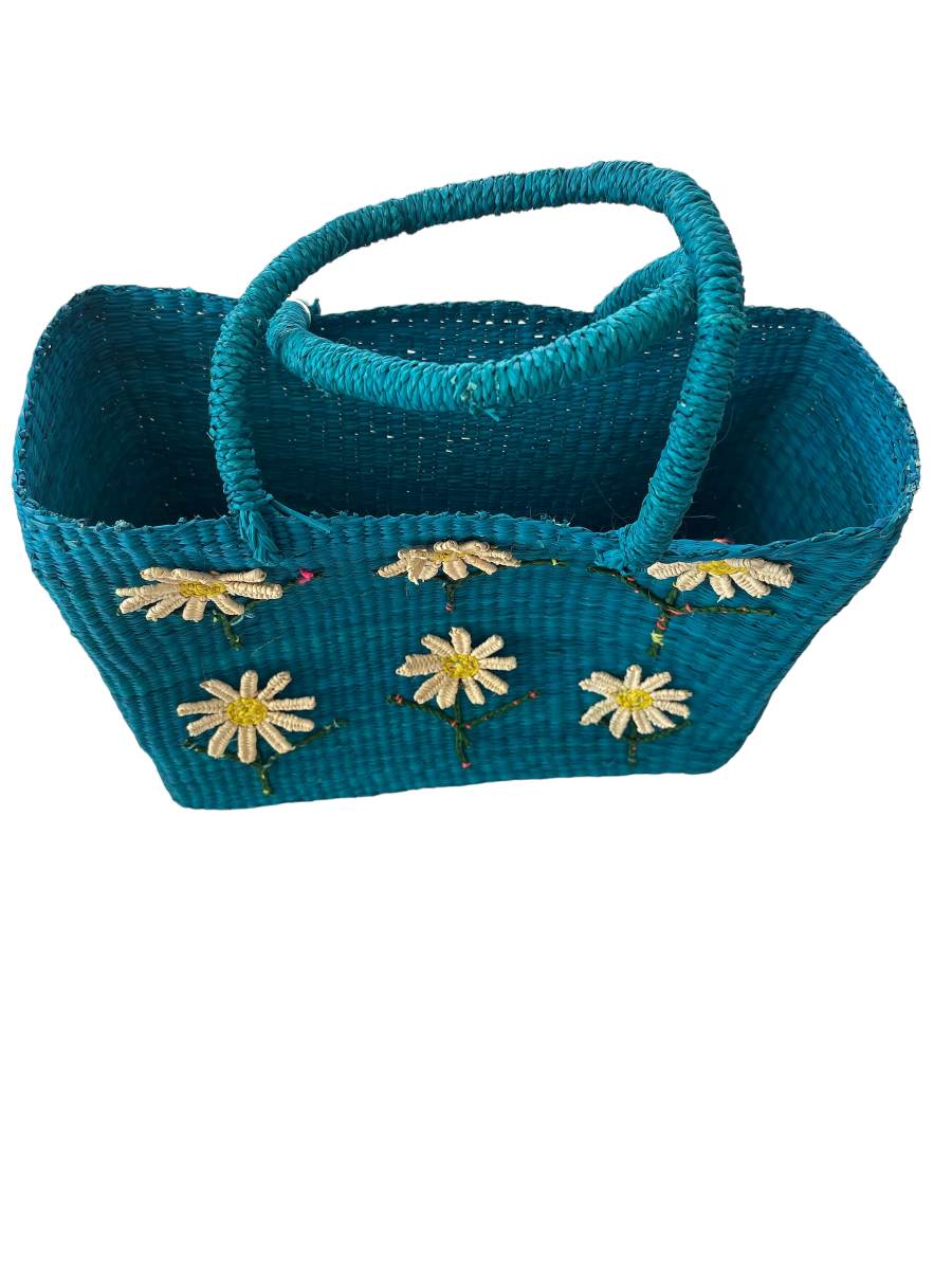 Straw Bag - Daisies