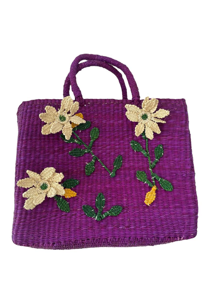 Straw Bag - Flowers