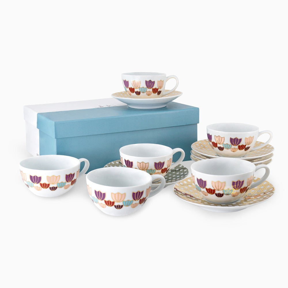 Silsal Khaizaran Porcelain Tea Cup - Set of 6