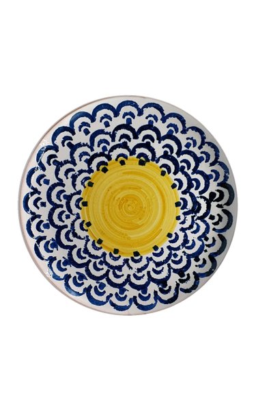 Les Ottomans Sicily Hand Painted Porcelain Salad Plate - Yellow