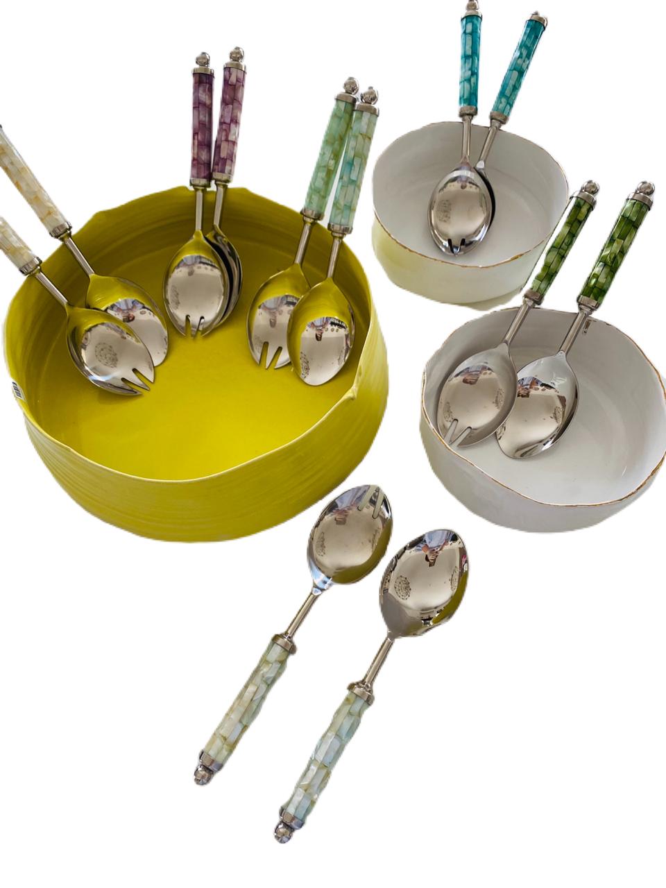 Salad Serving Set - White MOP