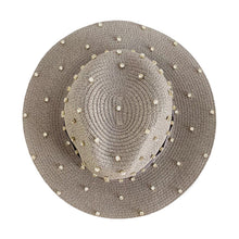 Load image into Gallery viewer, Straw Hat with Crystals
