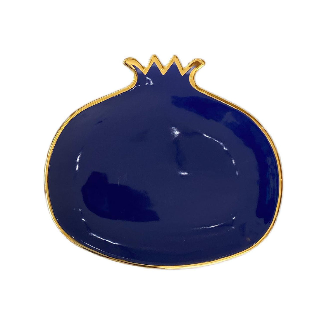 Pomegranate Plate - XL - Royal Blue