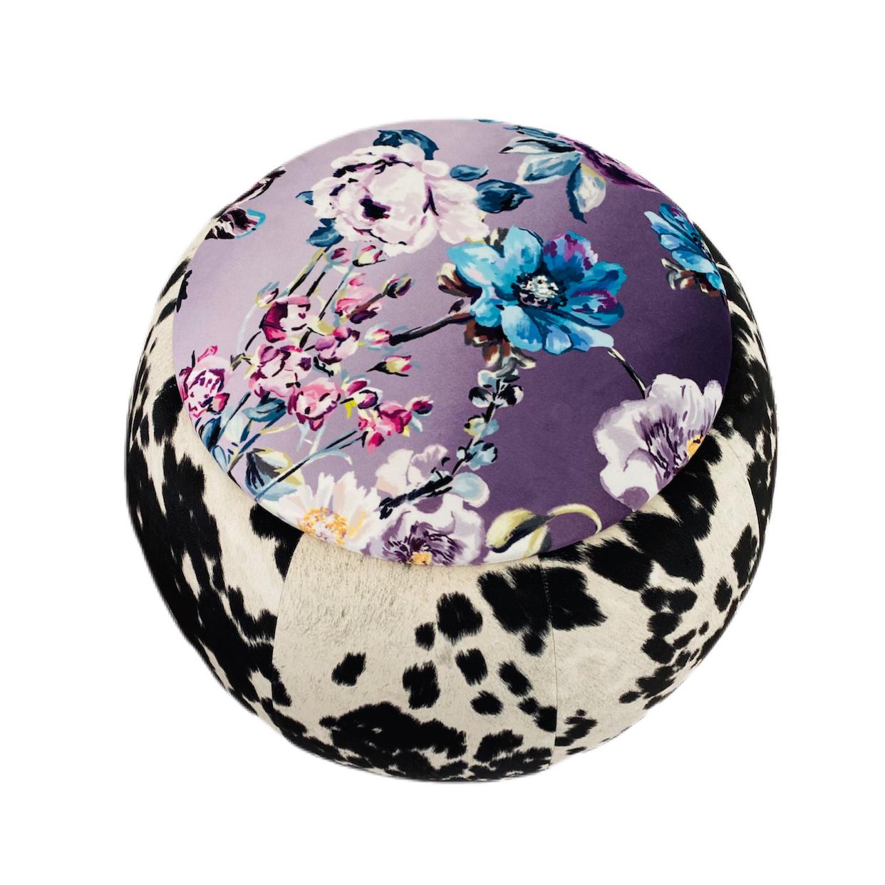 Maison Mishmashi Queen Pouf Chair - Cow & Floral