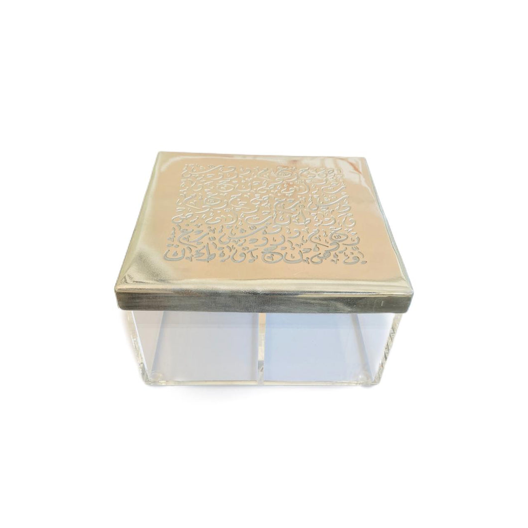 Tea/ Candy Calligraphy Box - 4 - Silver