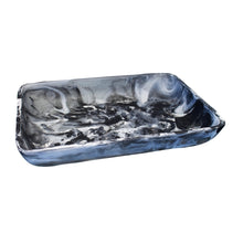 Load image into Gallery viewer, Nashi Home Resin Rectangular Tray Large - Black Swirl
