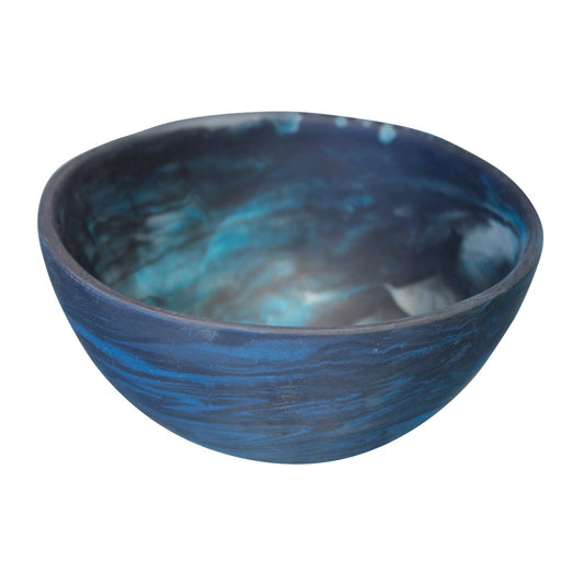 Nashi Home Resin Wave Bowl Medium - Navy Swirl