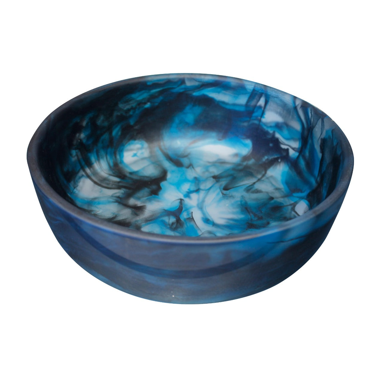 Nashi Home Resin Wave Bowl Large - Navy Swirl