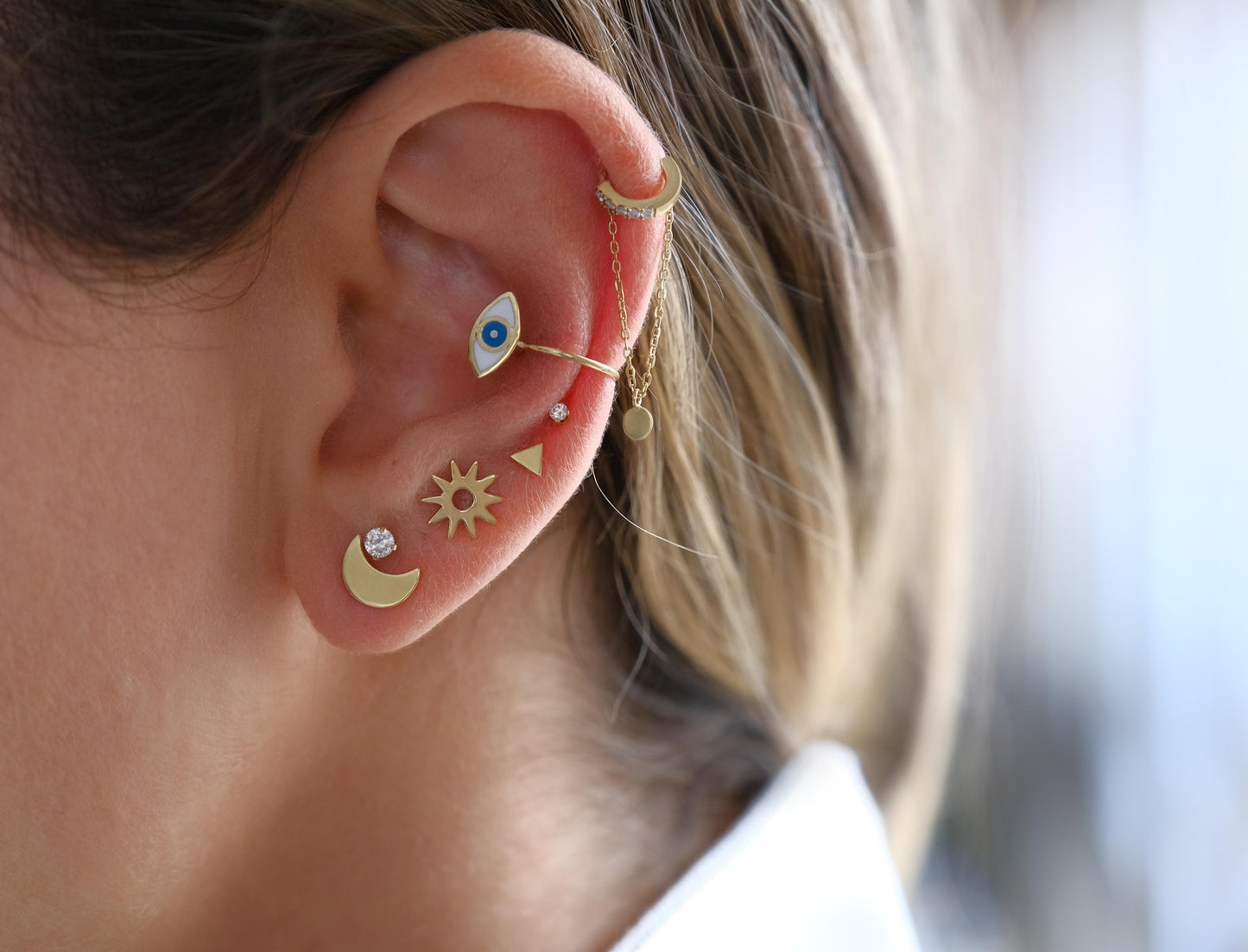 LRJC Star Rise Eye Ear Cuff