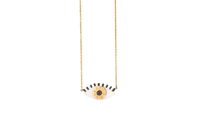 LRJC Gold Eye of Fortune Necklace Large