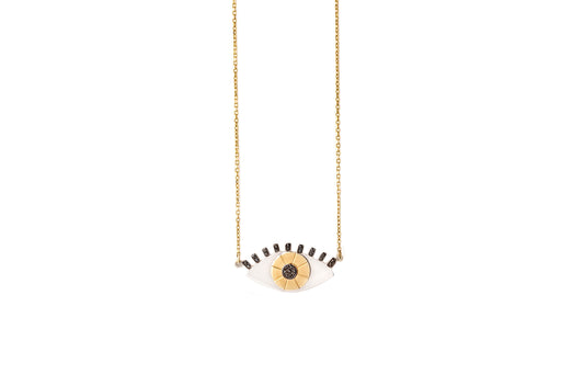 LRJC Gold Eye of Fortune Necklace Large