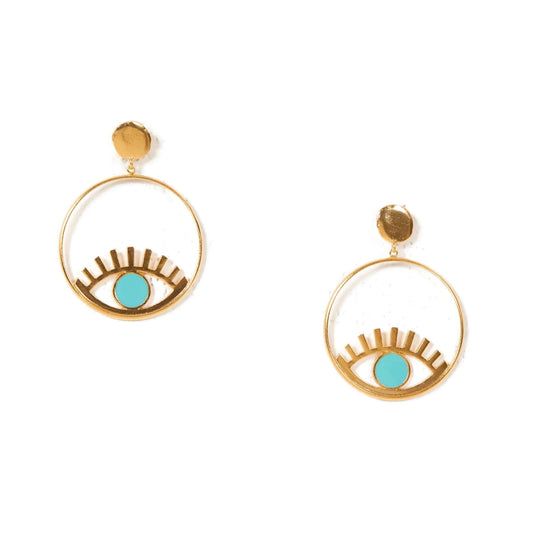 Nounzein Earrings Ouyouni - Turquoise